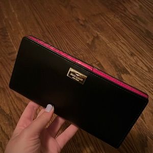 Kate Spade black and pink wallet